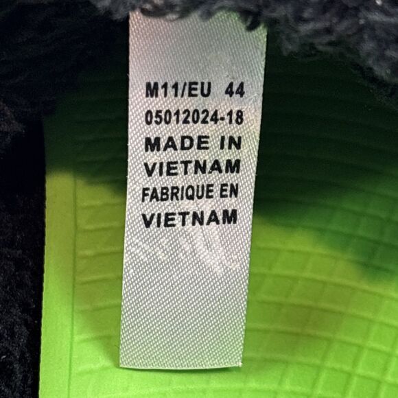 OOFOS Men's OOcoozie Mule Slides Fleece Slipper Black Size 11 - Picture 7 of 10